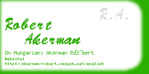 robert akerman business card